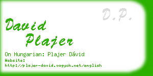 david plajer business card